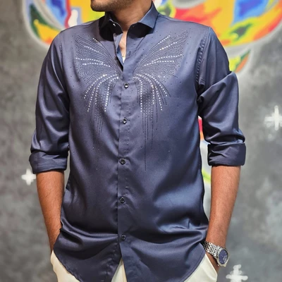 Stonework BW Shirt - Navy