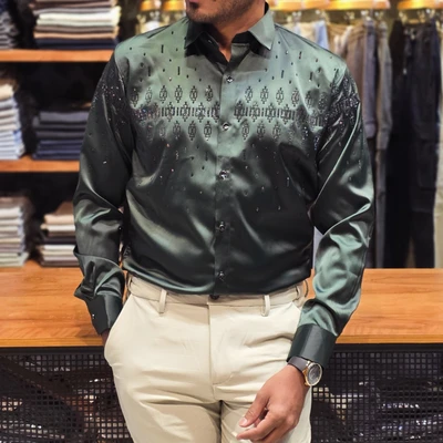 Korean Stonework Shirt - Green