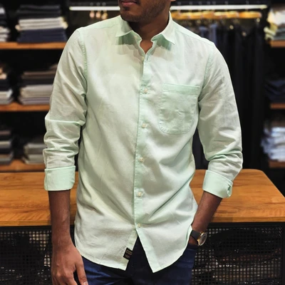 Linen Shirt - L.Green