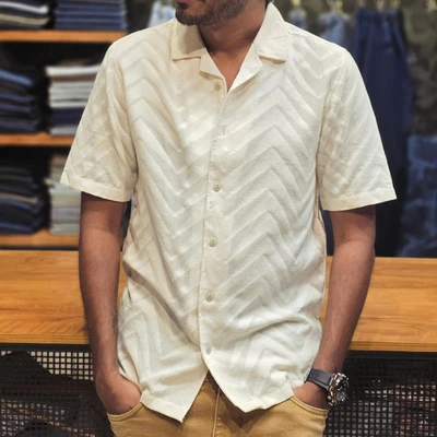 Designer HS shirt - Zigzag Beige