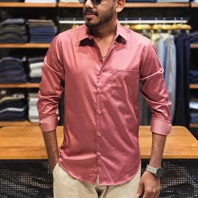 Cotton Satin Shirt - Rasberry Pink