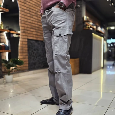 Premium Cotton Cargo - Light Grey